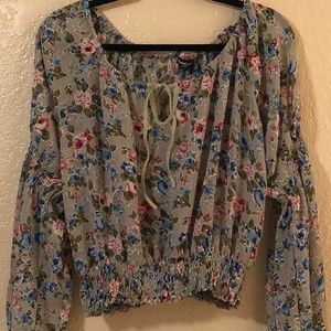 Cotton Express | Long-Sleeved Crop Top | M